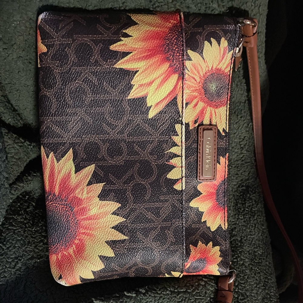 Calvin Klein Sunflower Purse Small Brown